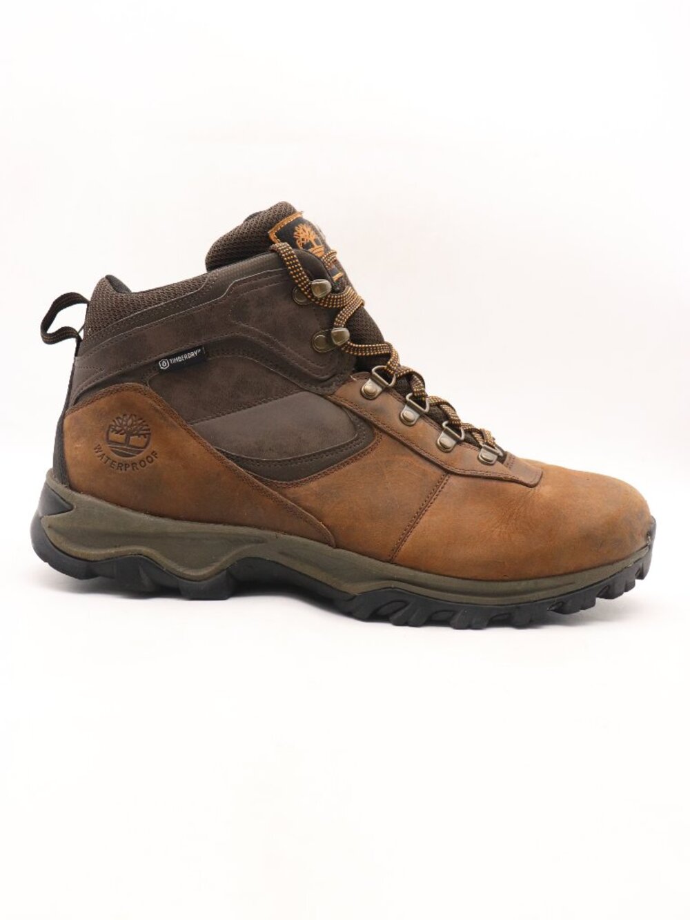 Timberland Mt. Maddsen Waterproof Mid Hiking Men's Size 13 W Boots Brown Leather